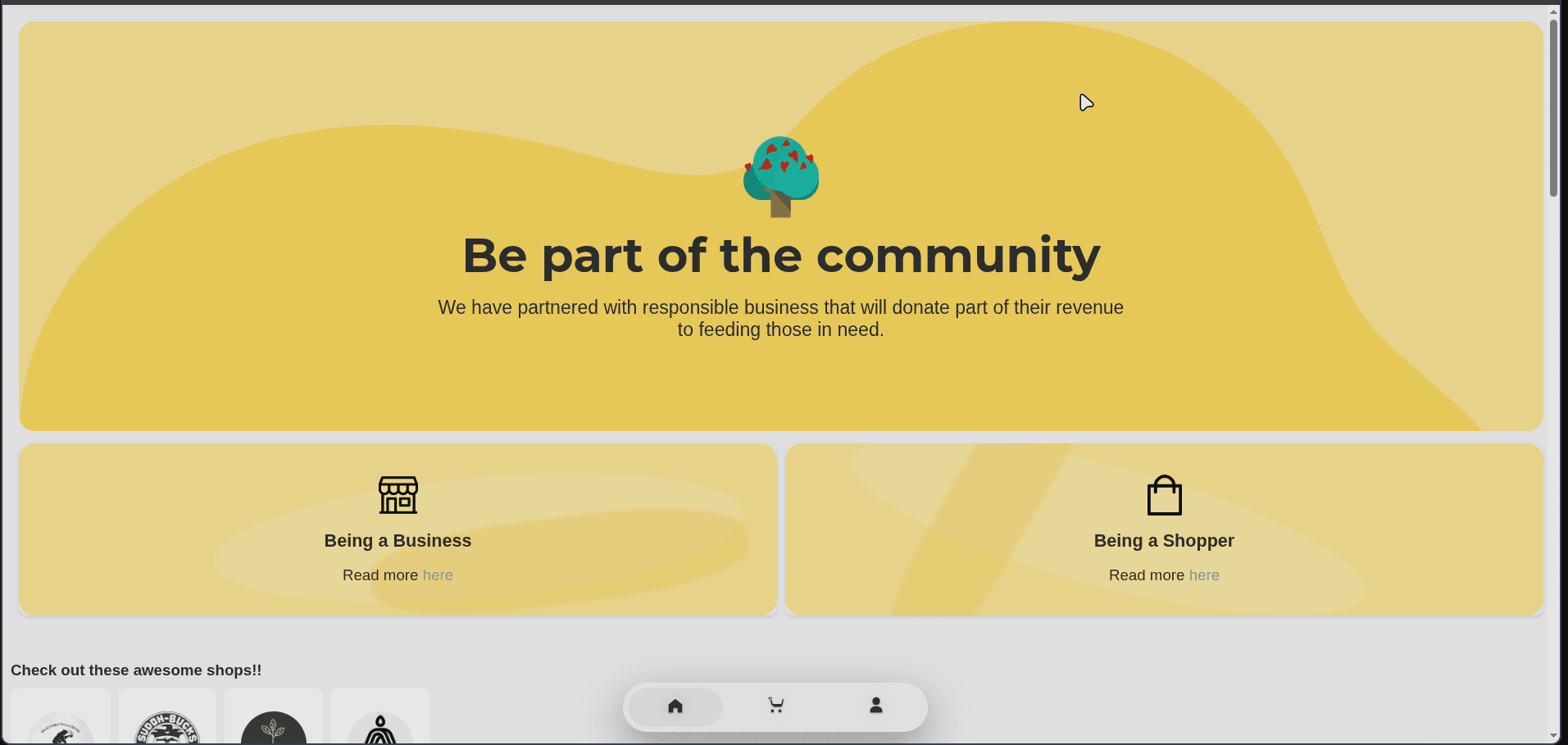 SocialGoods community homepage