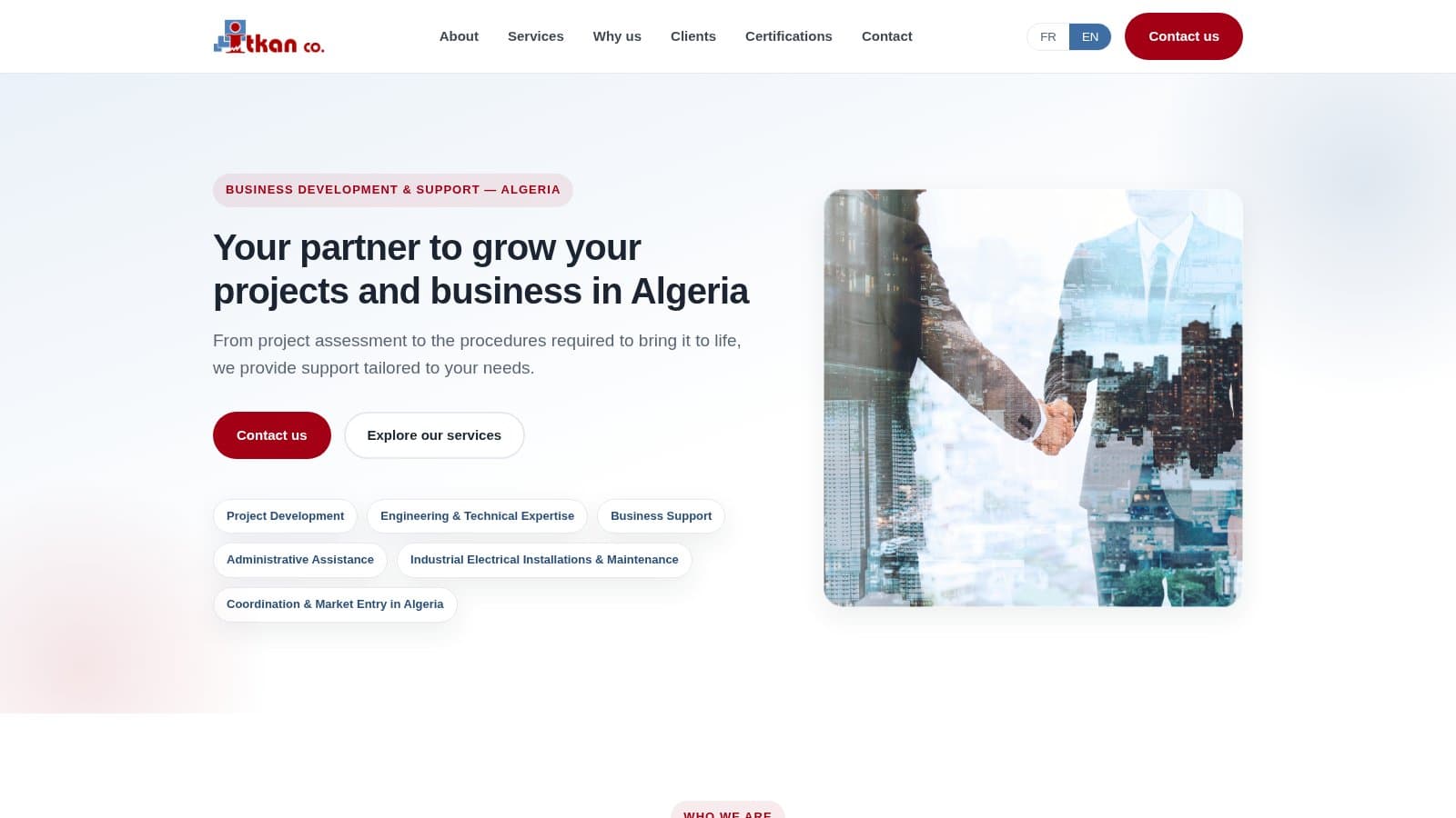 ITKAN CO company website homepage